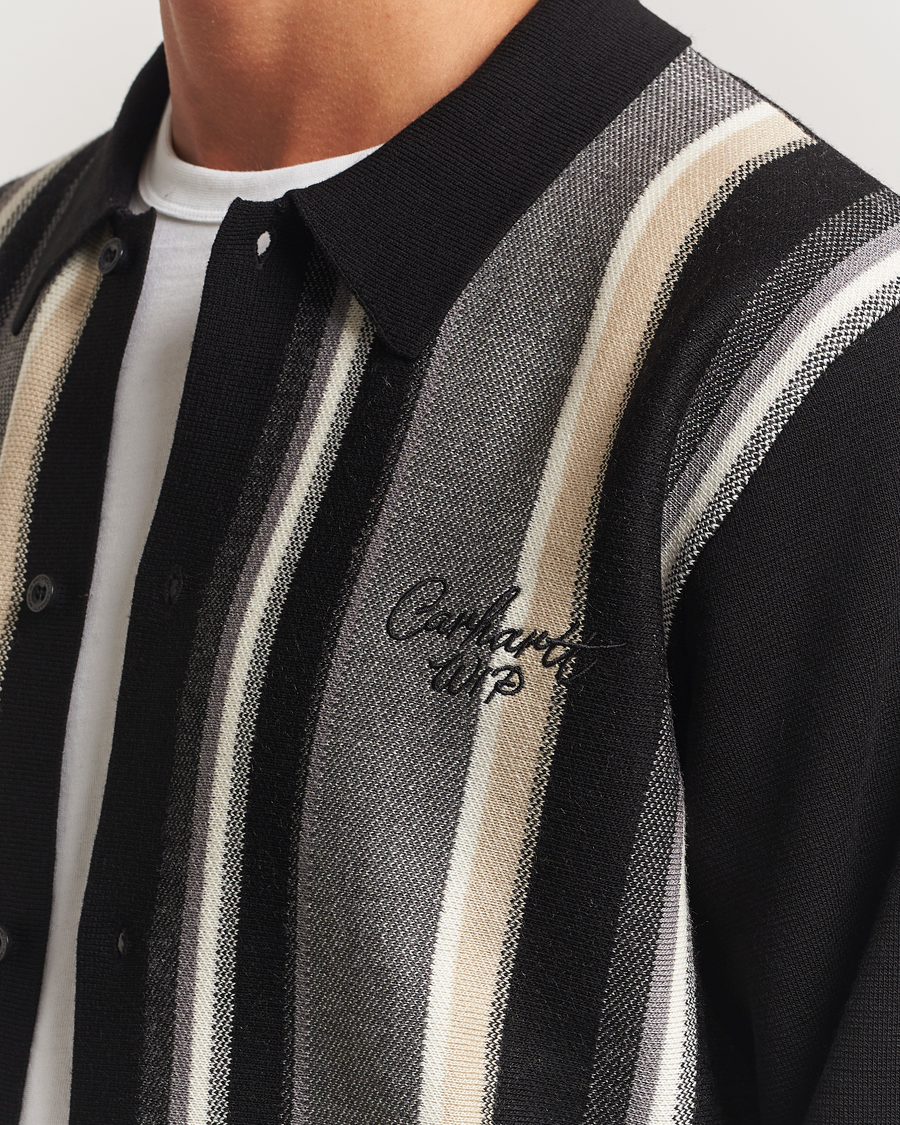Men | Sweaters & Knitwear | Carhartt WIP | Bainter Striped Cardigan Black