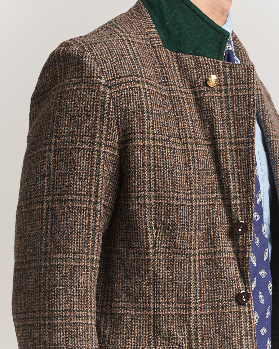 Men | Blazers | Drake's | MKVII Harris Tweed Blazer Brown