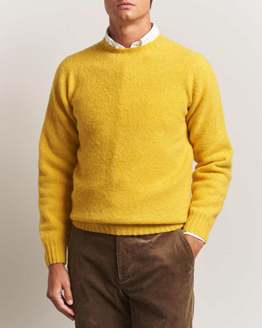 【イエロー（80）】Greg Slash Sweater Tweed The Shagadelic Brushed Shetland Crewneck Gorse Flower