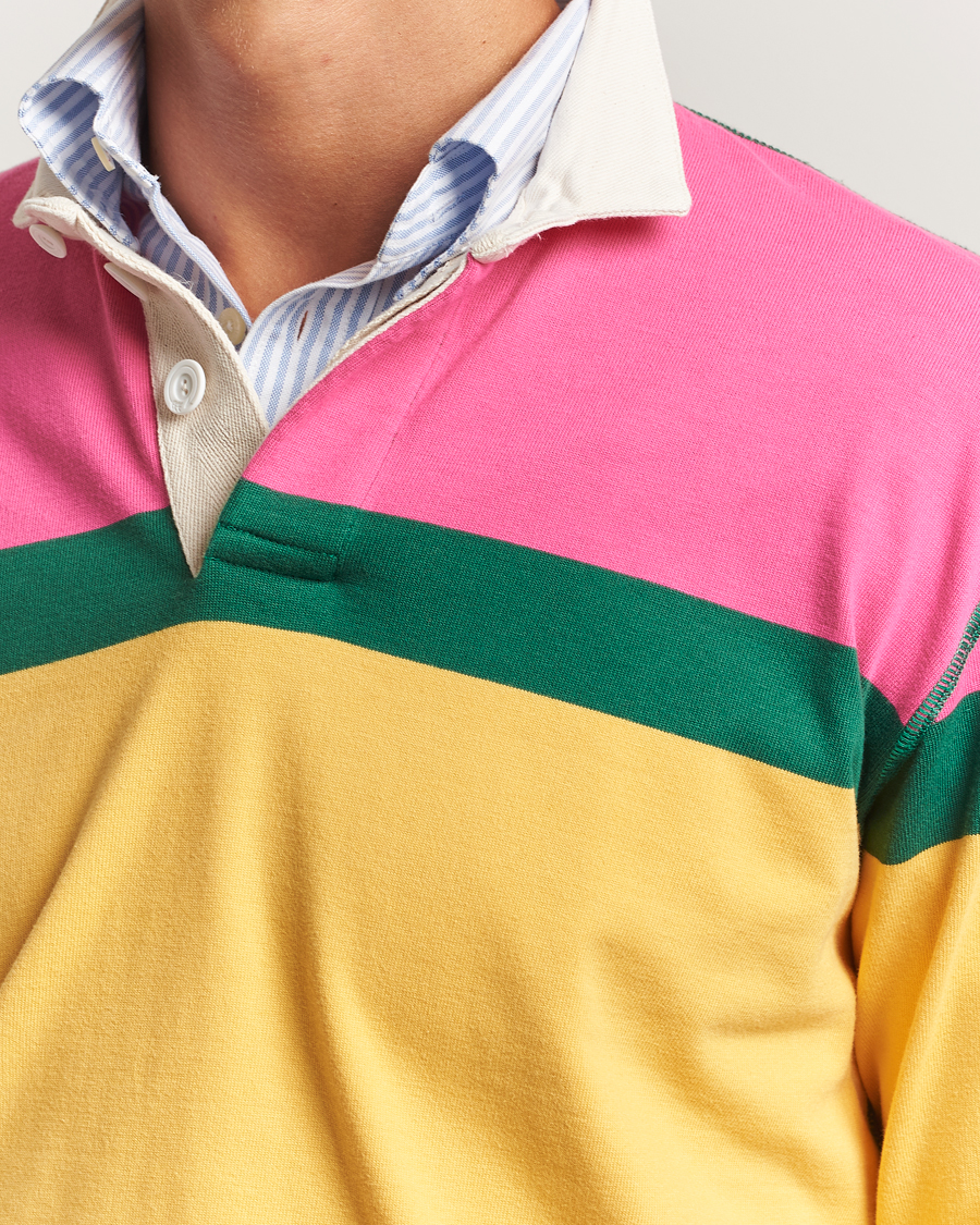 Men | Sweaters & Knitwear | Drake's | Multi Panels Rugby Shirt Multi