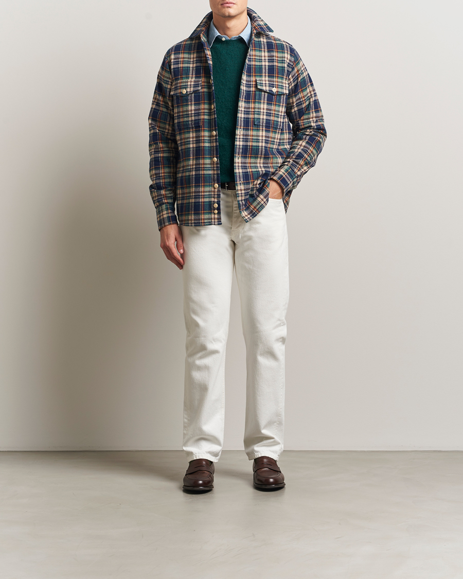 Men | Shirts | Drake's | Check Relaxed Block Shirt Multi