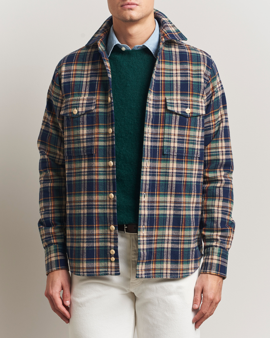 Drake's Check Relaxed Block Shirt Multi at CareOfCarl.com