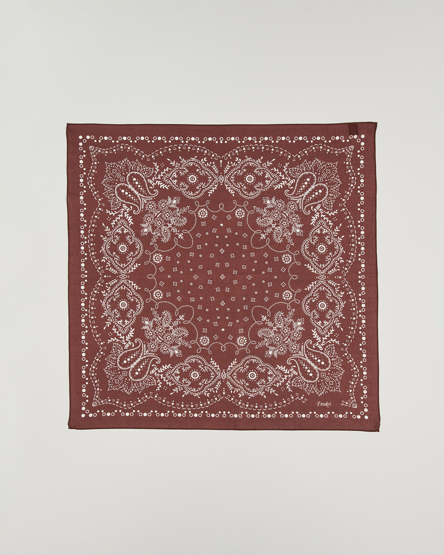 Men | Drake's Paisley Bandana Red | Drake's | Paisley Bandana Red
