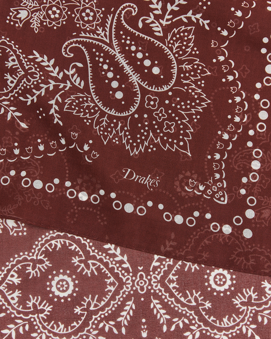 Men | Drake's Paisley Bandana Red | Drake's | Paisley Bandana Red