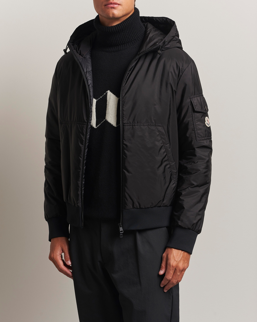 Moncler Berriat Biker Down Jacket Black at CareOfCarl.com