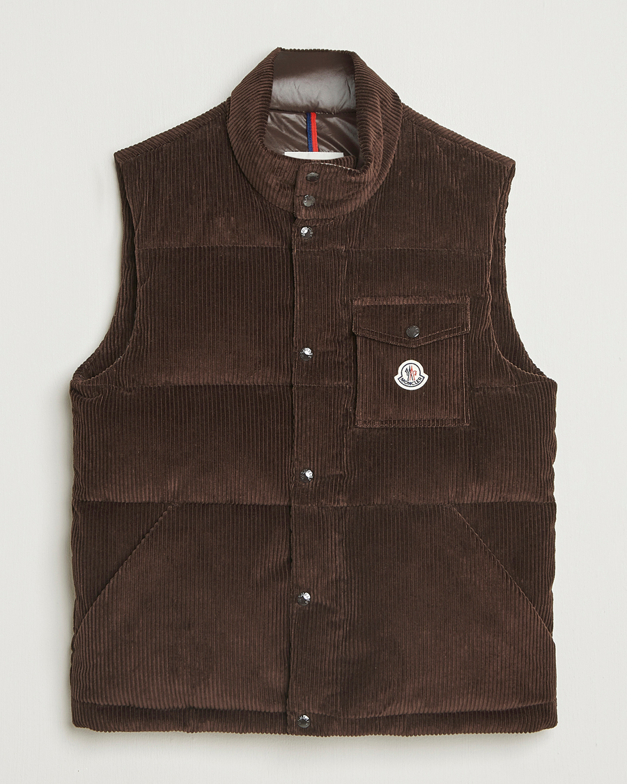 Men | Gilets | Moncler | Agen Corduroy Vest Brown