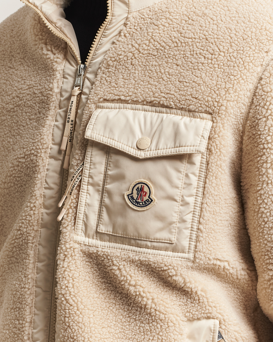 Men | Sweaters & Knitwear | Moncler | Hybrid Fleece Jacket Beige