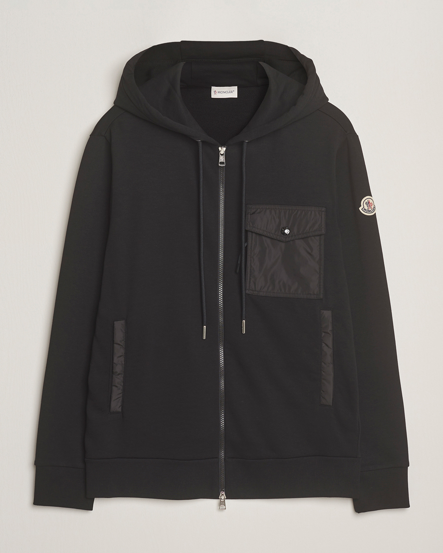 Men | Sweaters & Knitwear | Moncler | Full Zip Hoodie Black