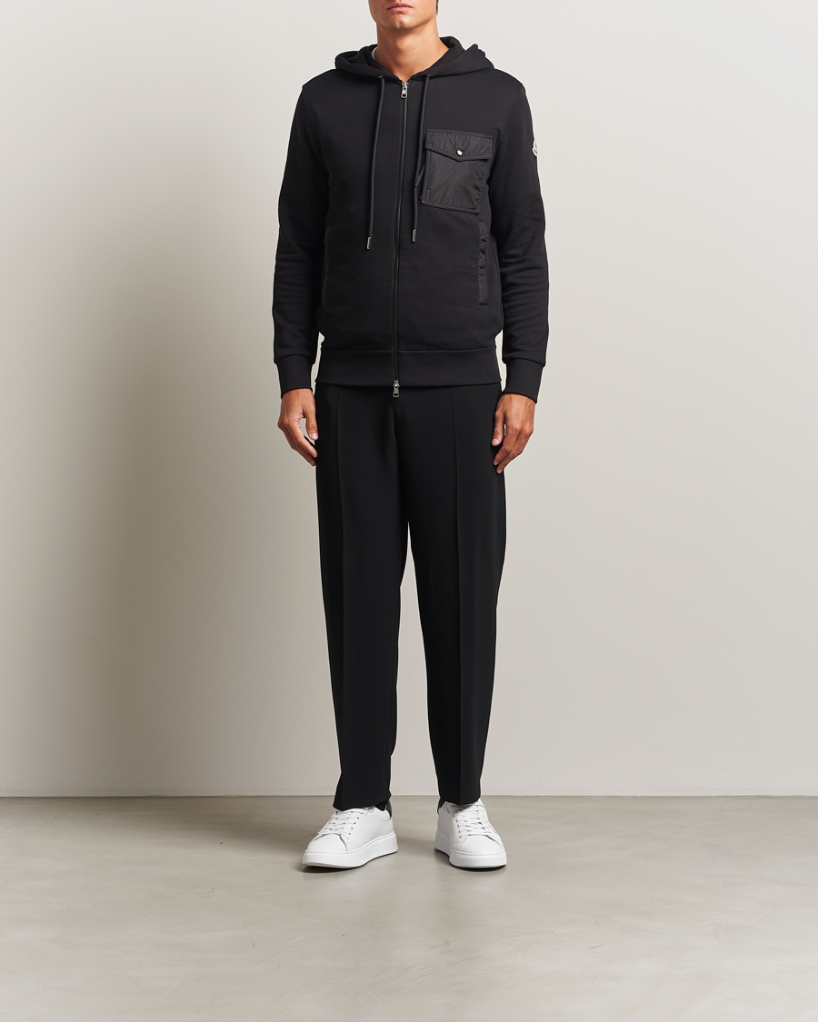 Men | Sweaters & Knitwear | Moncler | Full Zip Hoodie Black