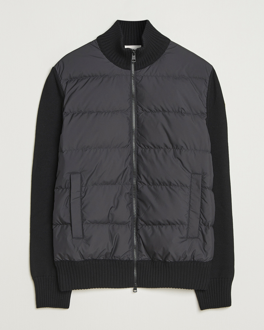 Men | Sweaters & Knitwear | Moncler | Padded Zip Cardigan Black