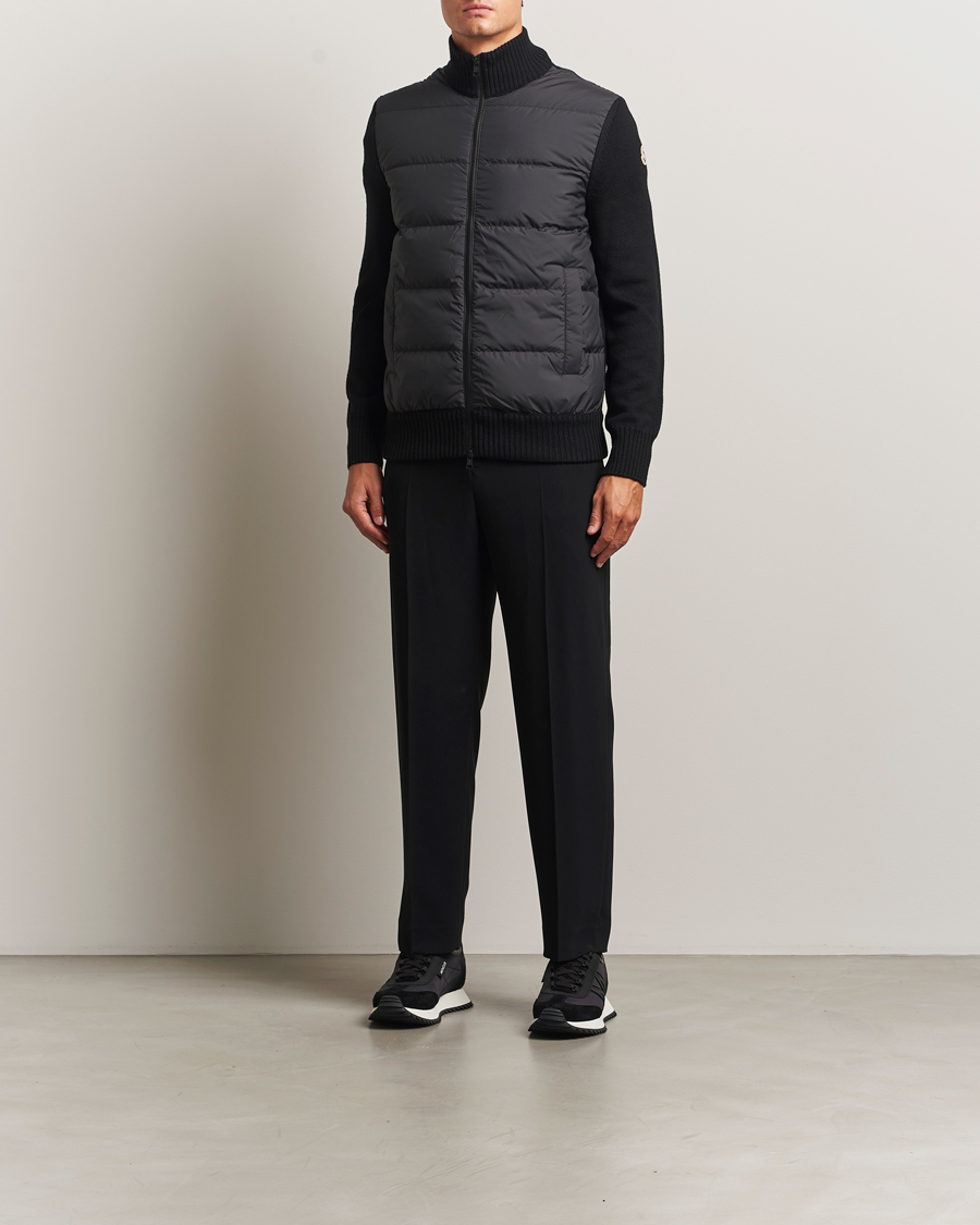 Men | Sweaters & Knitwear | Moncler | Padded Zip Cardigan Black