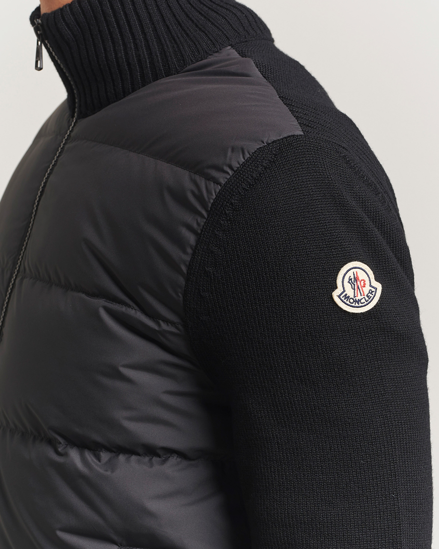 Men | Sweaters & Knitwear | Moncler | Padded Zip Cardigan Black
