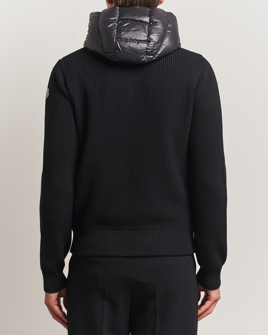 Men | Sweaters & Knitwear | Moncler | Padded Hooded Cardigan Black