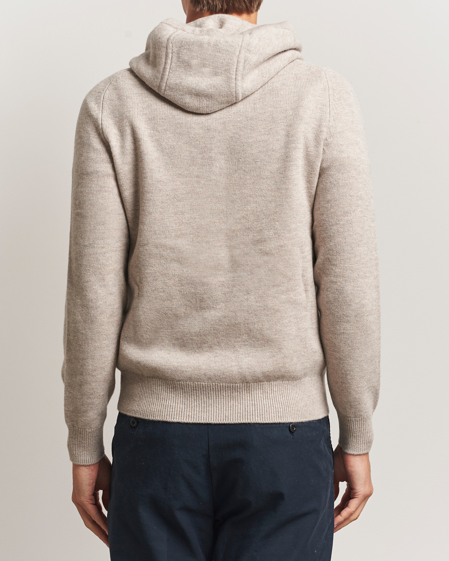 Men | Sweaters & Knitwear | Morris | Hertford Lambswool Hoodie Khaki