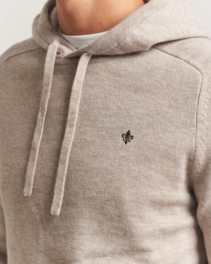 Men | Sweaters & Knitwear | Morris | Hertford Lambswool Hoodie Khaki