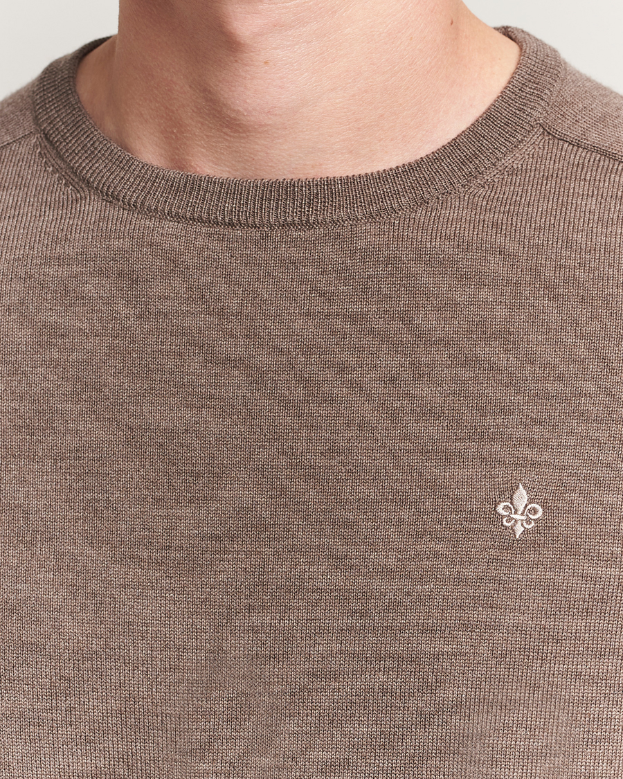 Men | Sweaters & Knitwear | Morris | Merino Oneck Light Brown