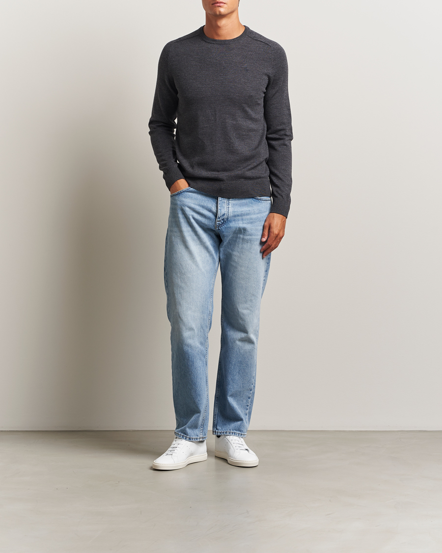 Men | Sweaters & Knitwear | Morris | Merino O-Neck Grey