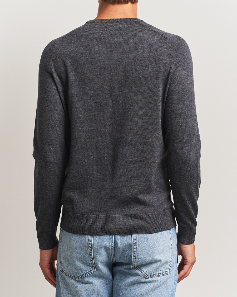 Men | Sweaters & Knitwear | Morris | Merino O-Neck Grey