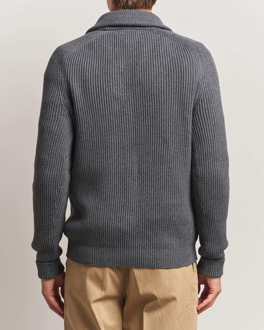 Men | Sweaters & Knitwear | Morris | Brayden Shawl Cardigan Grey