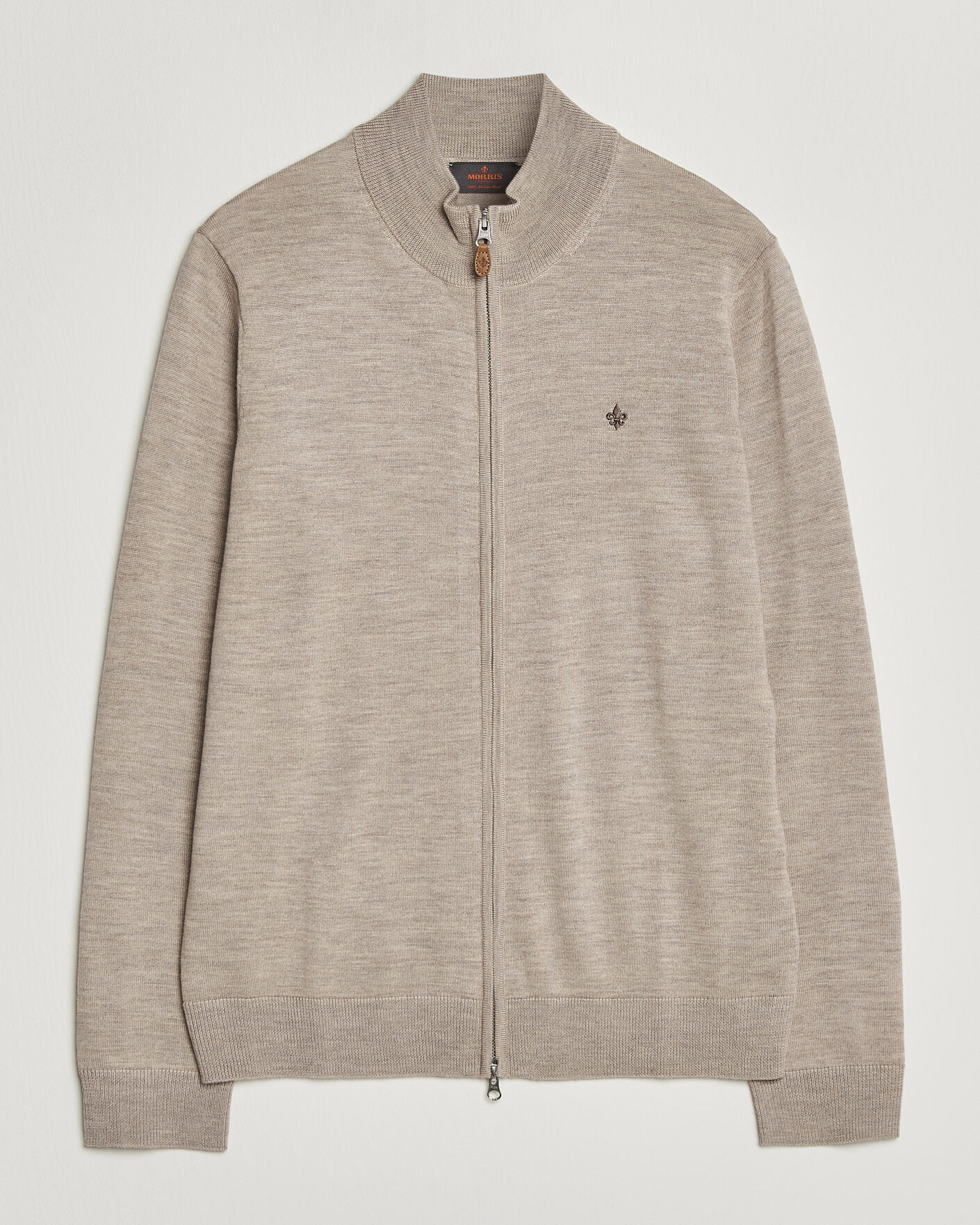 Men | Sweaters & Knitwear | Morris | Merino Full Zip Cardigan Khaki
