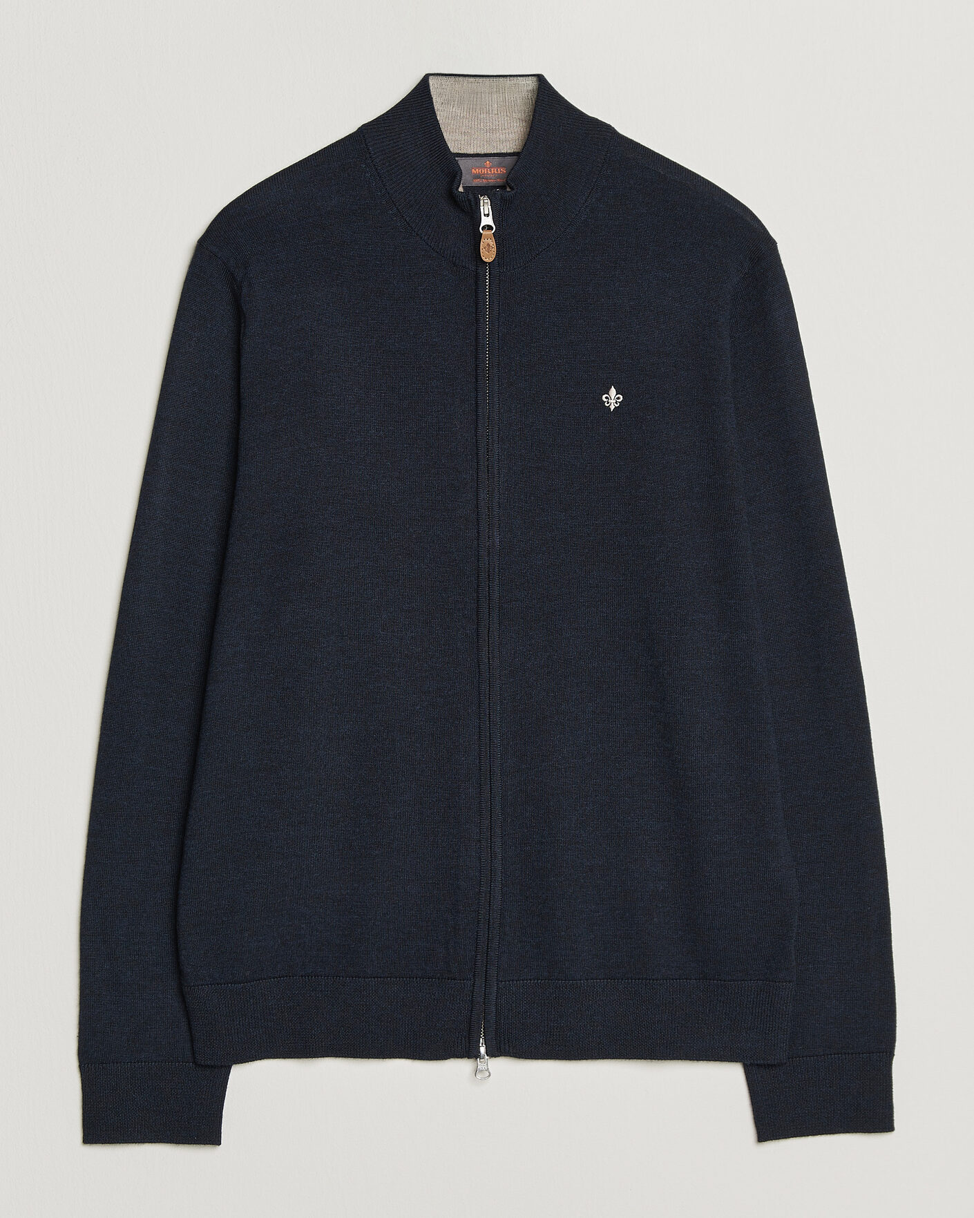 Men | Sweaters & Knitwear | Morris | Merino Full Zip Cardigan Navy
