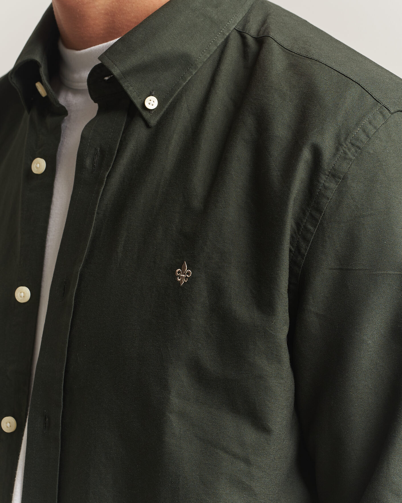 Men | Sweaters & Knitwear | Morris | Douglas Oxford Shirt Olive