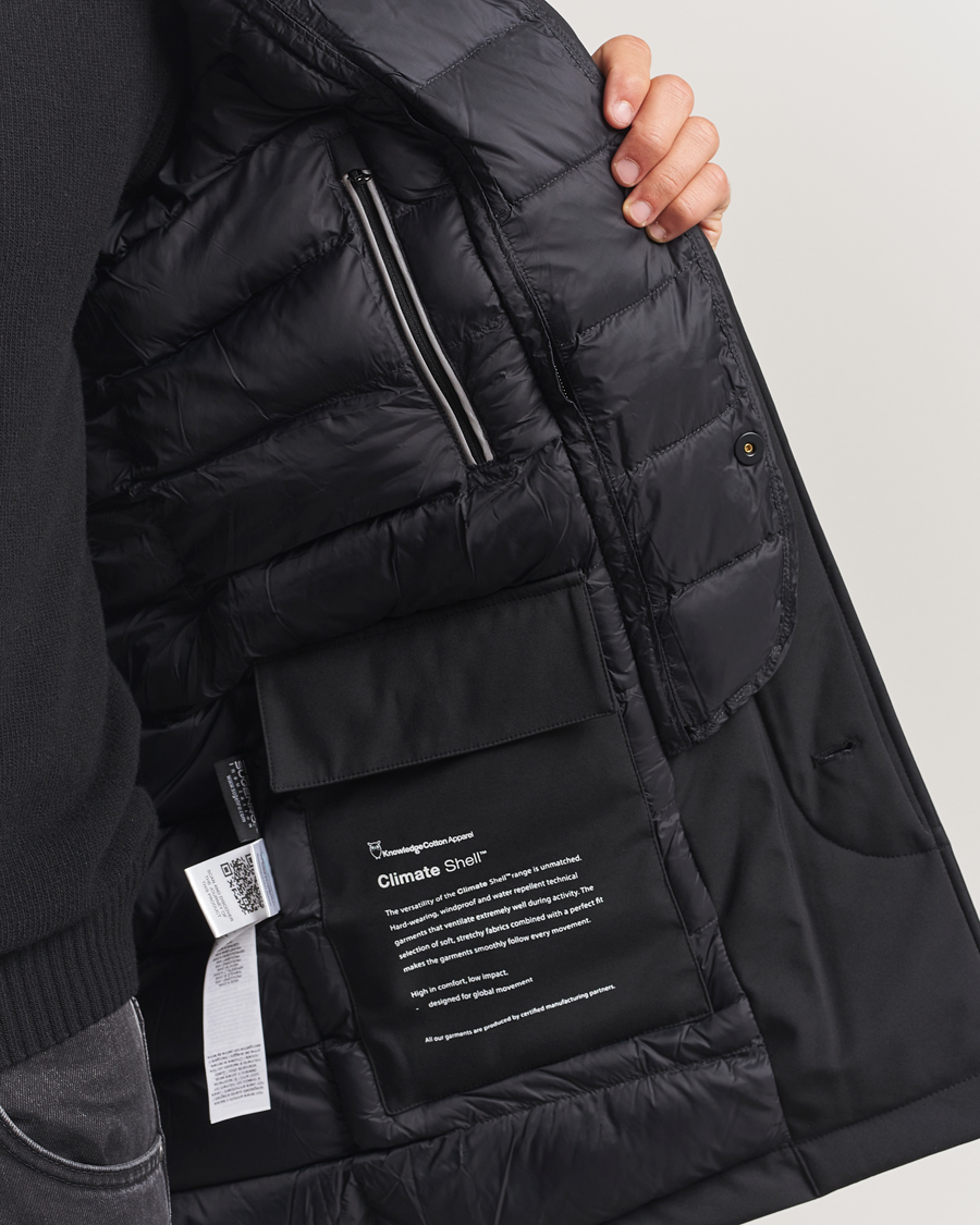 Men | Coats & Jackets | KnowledgeCotton Apparel | Climateshell Padded Carcoat Black