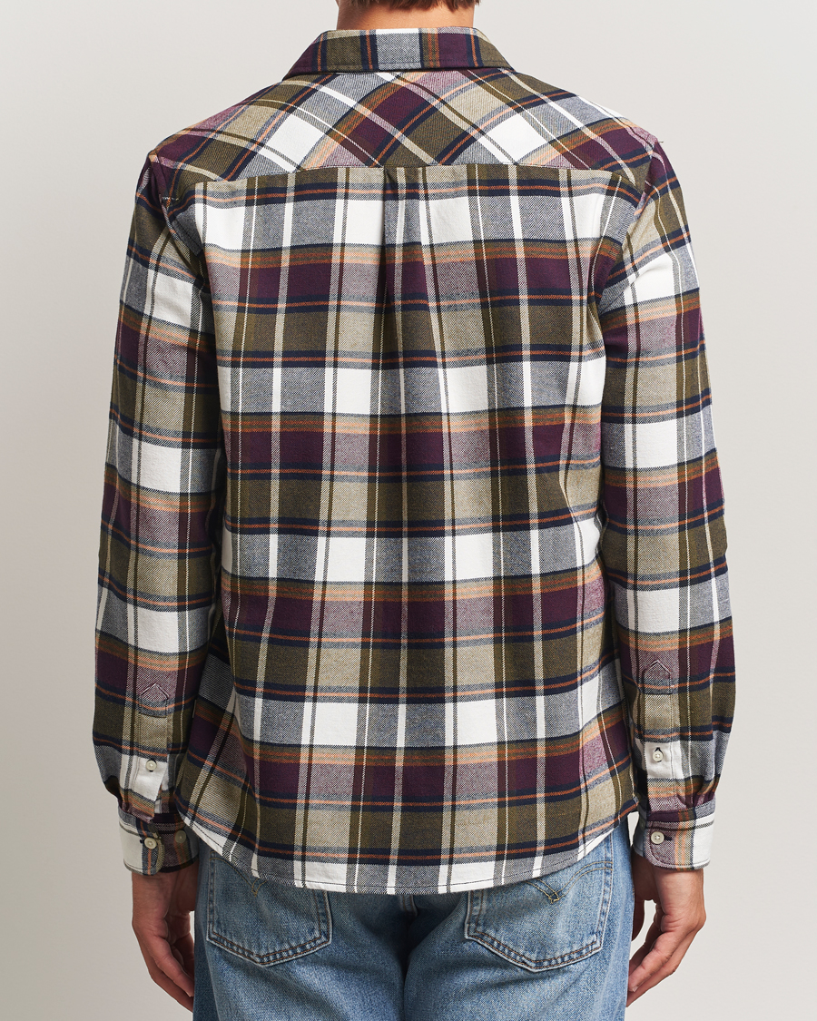 Men | Shirts | KnowledgeCotton Apparel | Cotton Checked Flannel Shirt Green