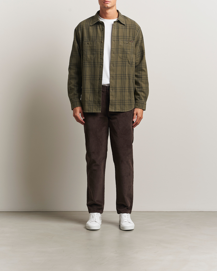 Men | Trousers | KnowledgeCotton Apparel | Chuck Regular Cord Trousers Chocolate