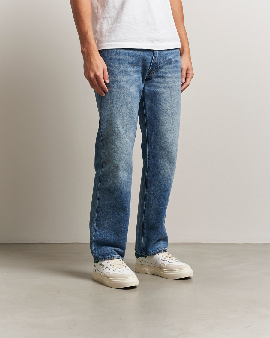 Men | Sneakers | Stepney Workers Club | Pearl Leather/Suede Mix Sneaker White Green