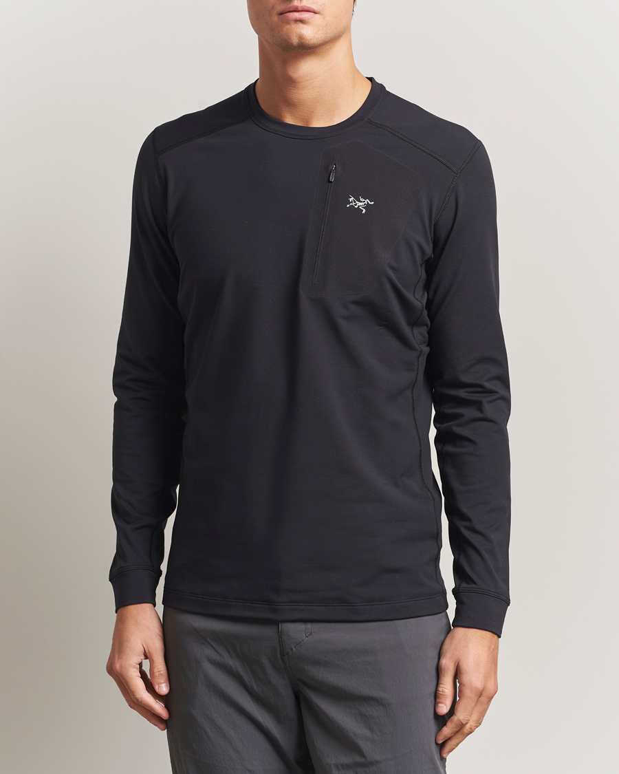 Men | Sweaters & Knitwear | Arc'teryx | Rho Baselayer Crew Neck Black