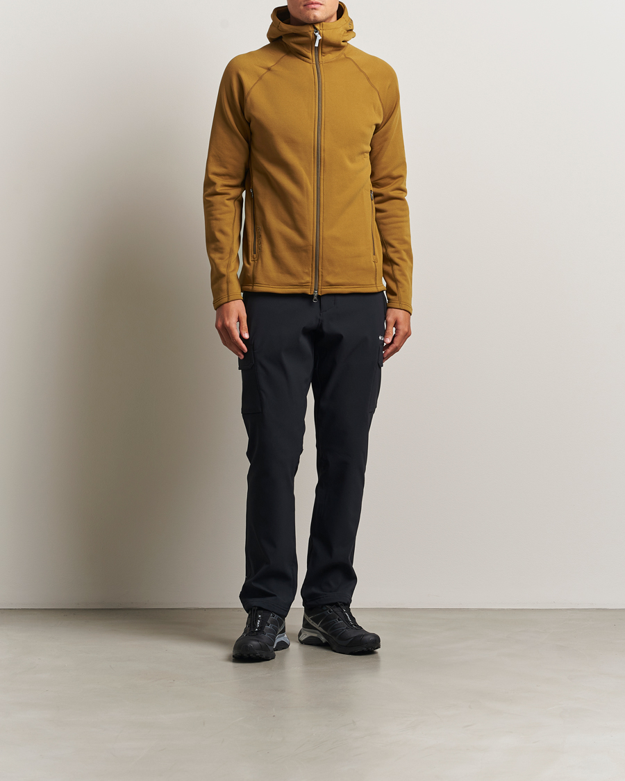Men | Sweaters & Knitwear | Houdini | Power Up Houdi Greenish Gold