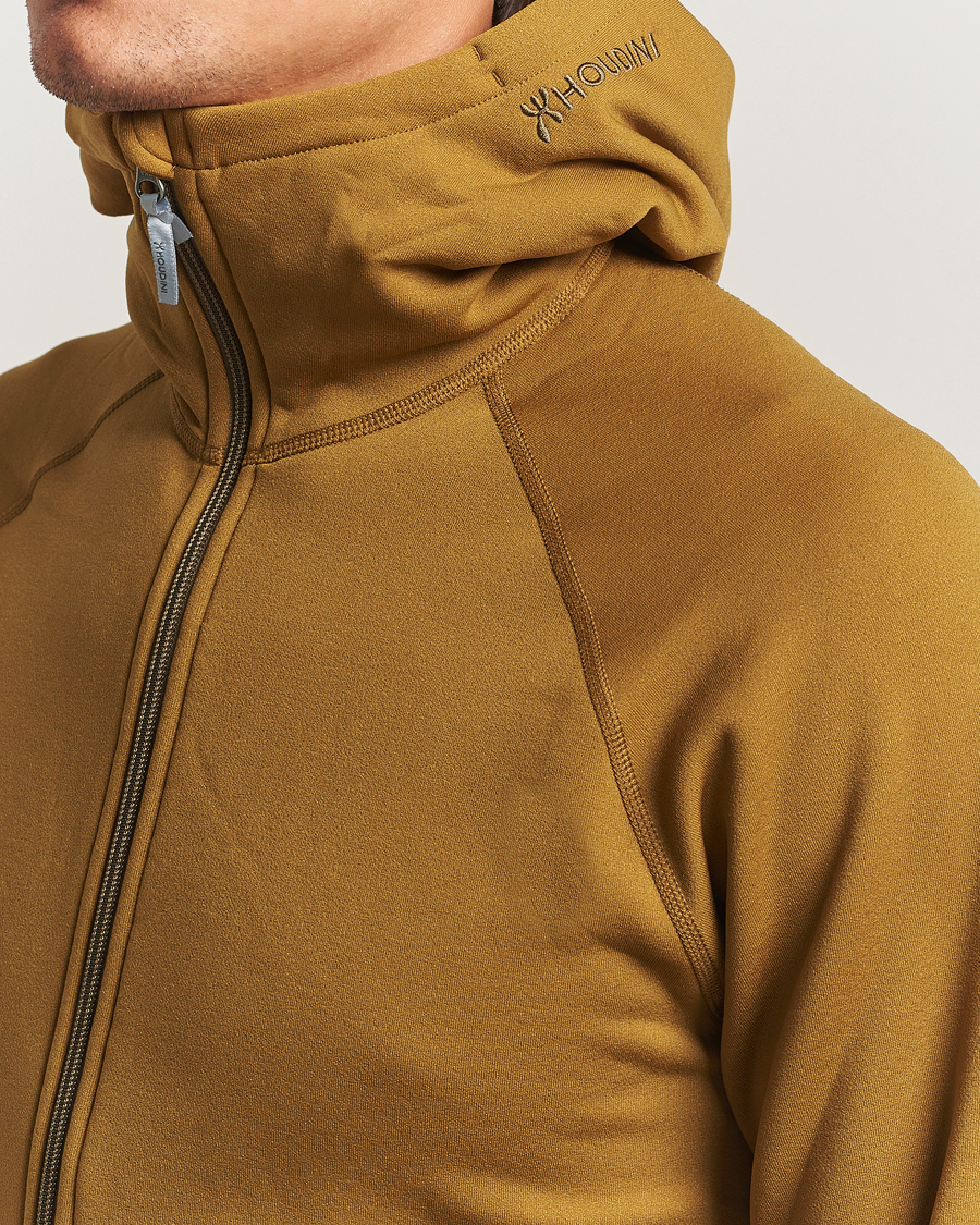 Men | Sweaters & Knitwear | Houdini | Power Up Houdi Greenish Gold