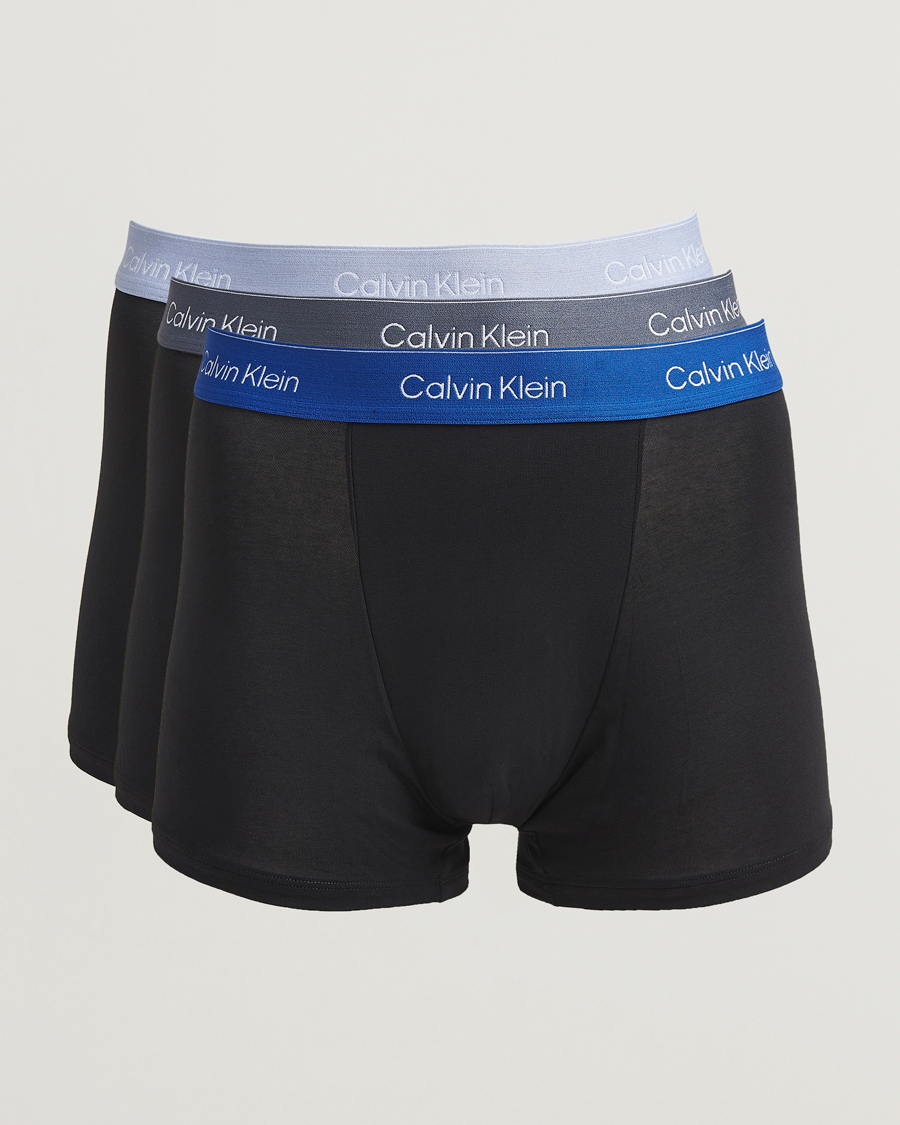 Men | Underwear & Socks | Calvin Klein | 3-Pack Icon Cotton Stretch Relaxed Trunk Black