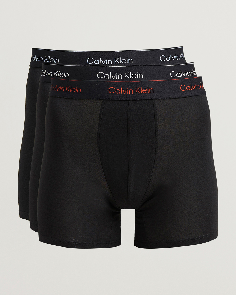 Men | Underwear & Socks | Calvin Klein | 3-Pack Icon Cotton Stretch Boxer Brief Black