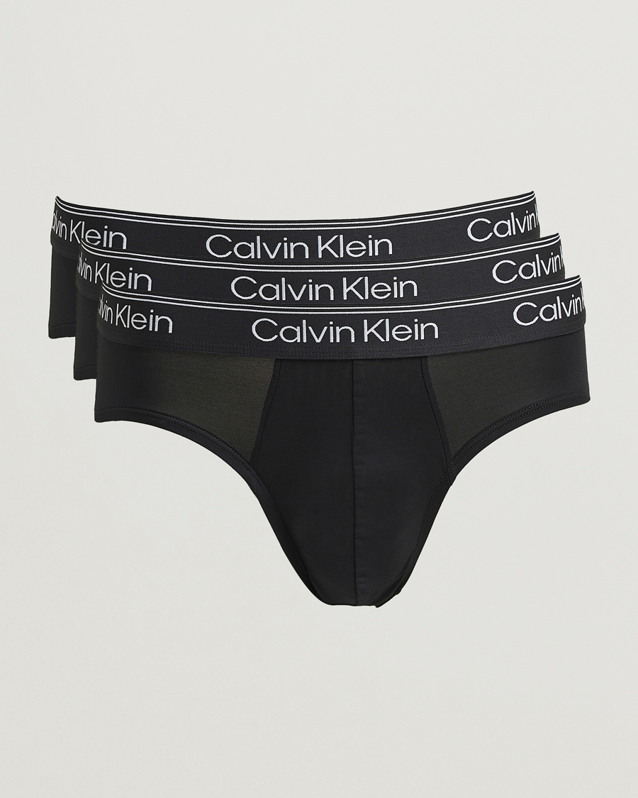 Men | Underwear & Socks | Calvin Klein | 3-Pack Micro Stretch Hip Brief Black
