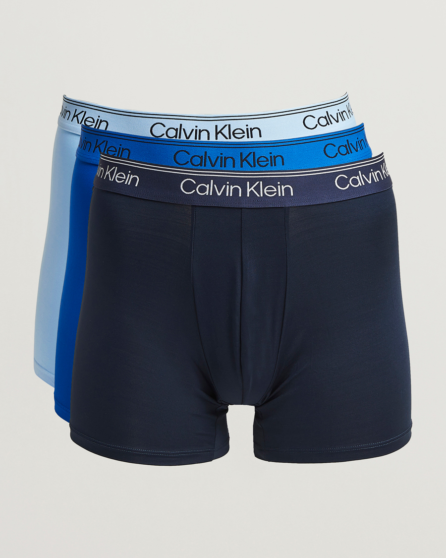 Men | Underwear & Socks | Calvin Klein | 3-Pack Micro Stretch Boxer Brief Black/Royal/Blue