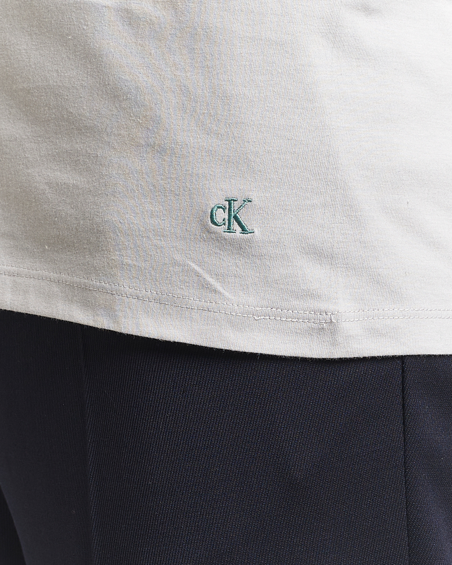 Men | T-Shirts | Calvin Klein | 3-Pack Cotton Crew Neck T-Shirt Blue/Grey/Green