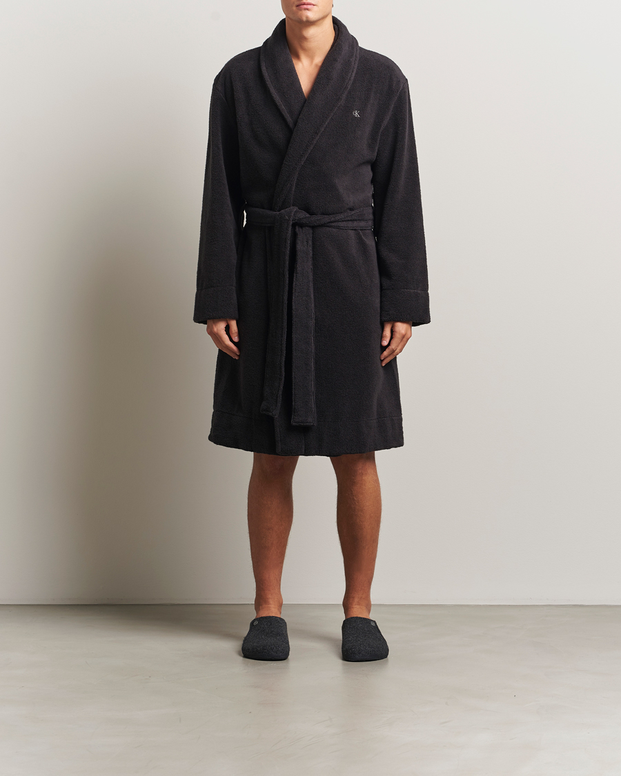Men | Pyjamas & Robes | Calvin Klein | French Terry Robe Black