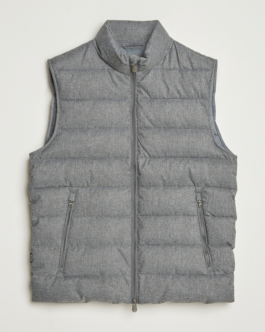 Save The Duck Italo Padded Flannel Vest Mid Grey Melange at