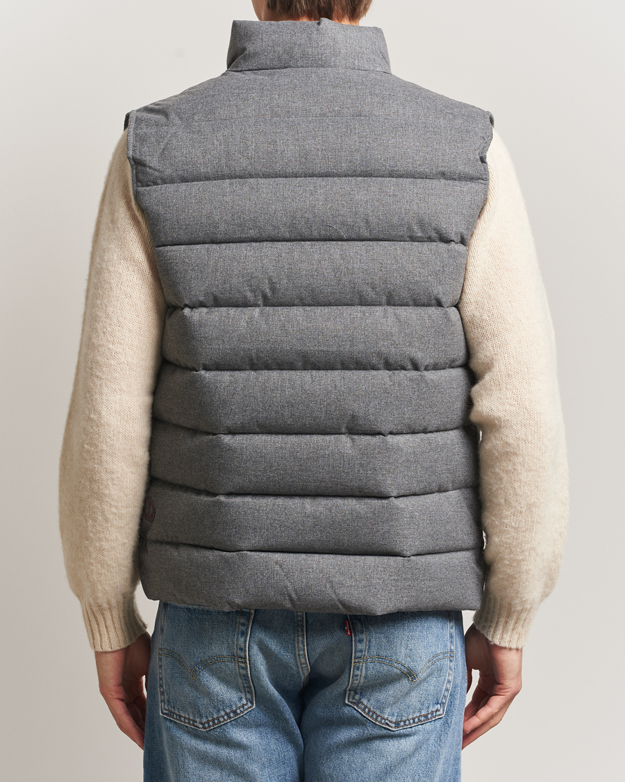 Men | Gilets | Save The Duck | Italo Padded Flannel Vest Mid Grey Melange