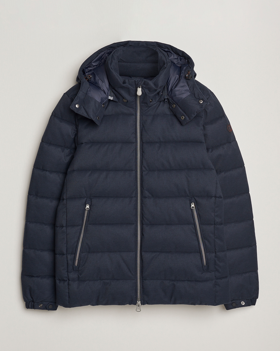 Men | Coats & Jackets | Save The Duck | Constantin Padded Flannel Jacket Navy Blue Melange