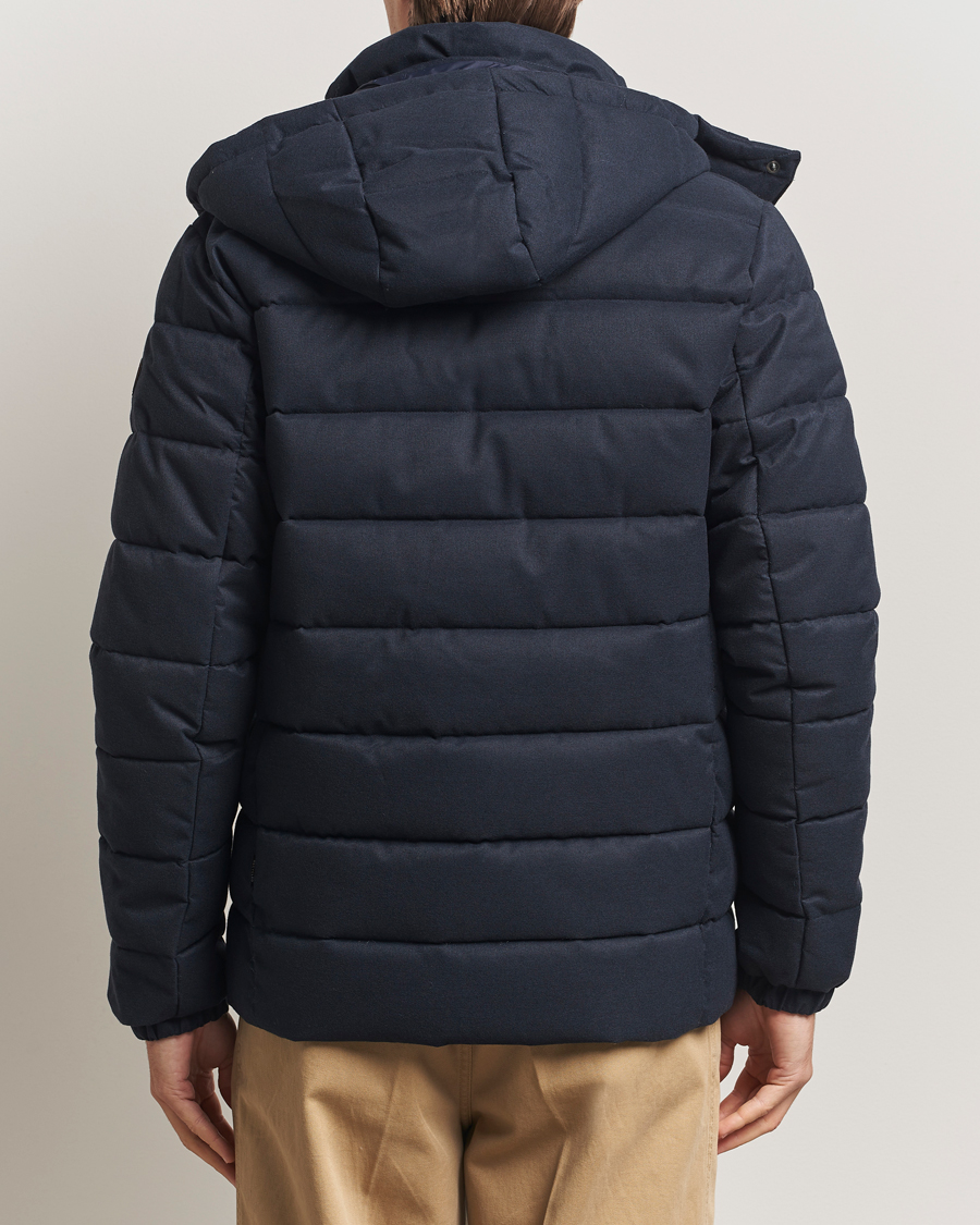 Men | Coats & Jackets | Save The Duck | Constantin Padded Flannel Jacket Navy Blue Melange