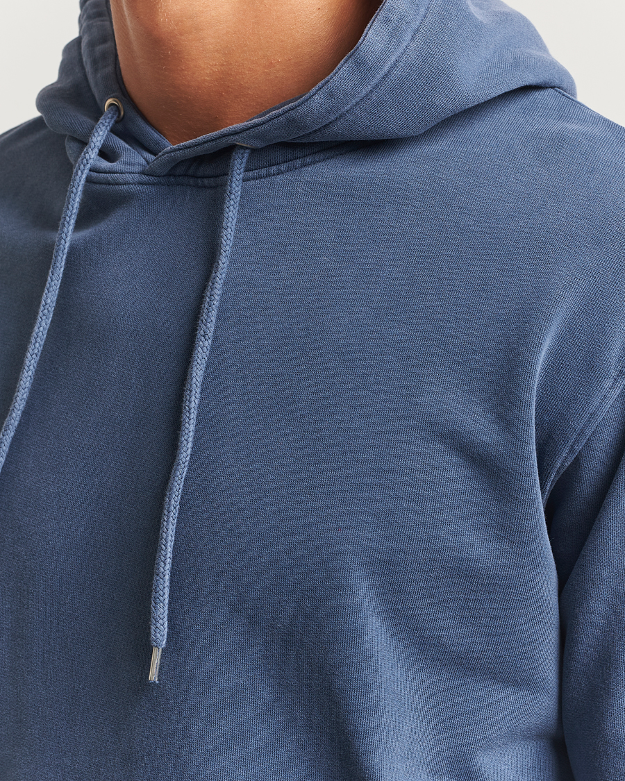 Men | Sweaters & Knitwear | Colorful Standard | Classic Organic Hood Neptune Blue