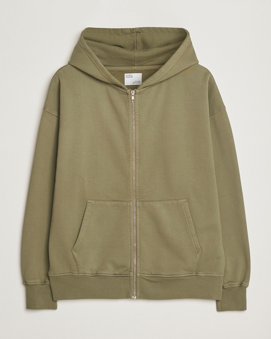 Colorful Standard Classic Organic Full Zip Hoodie Dusty Olive at