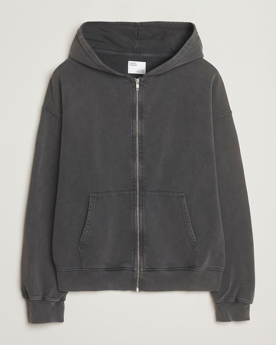 Men | Sweaters & Knitwear | Colorful Standard | Classic Organic Full Zip Hoodie Faded Black
