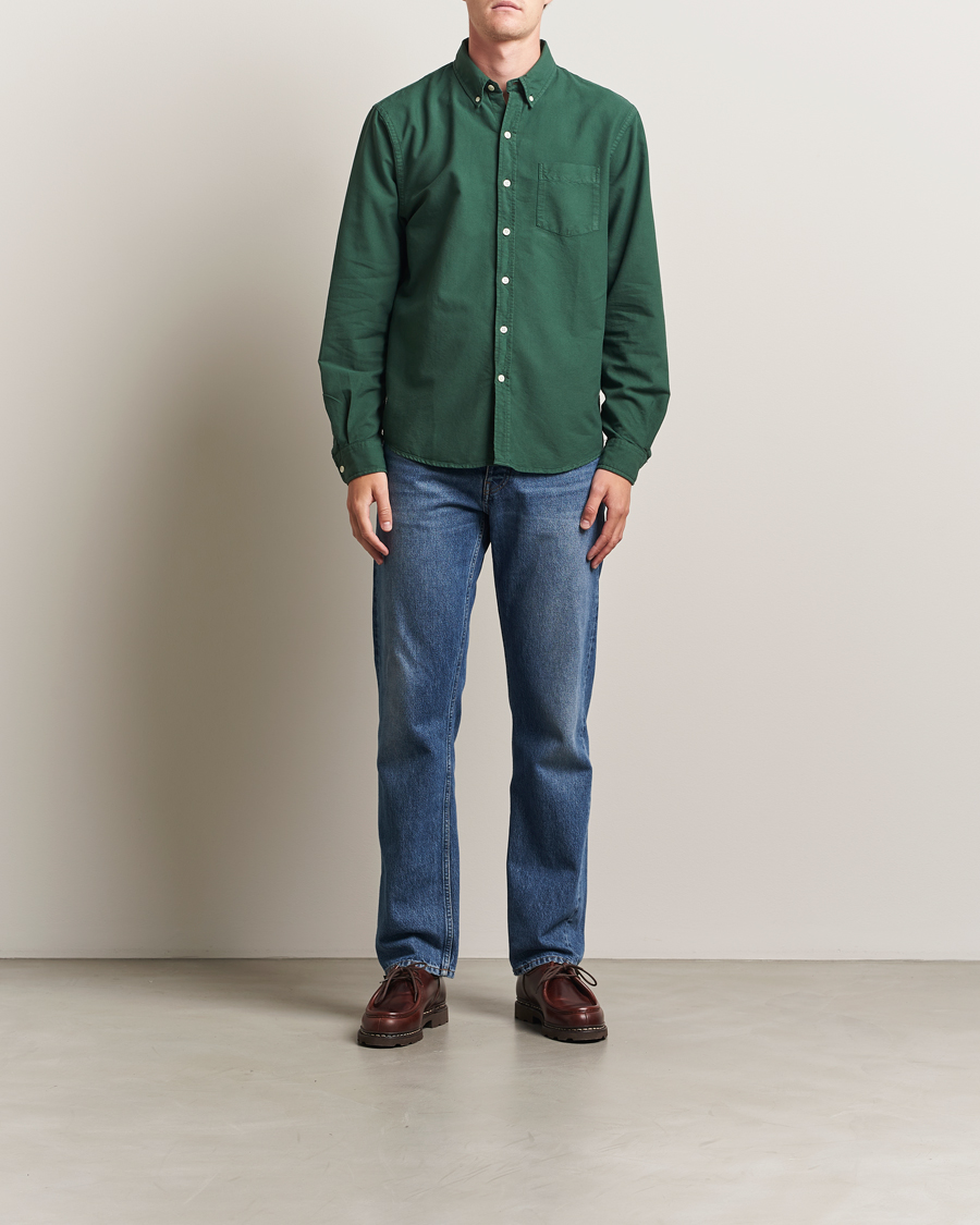 Men | Shirts | Colorful Standard | Classic Organic Oxford Button Down Shirt Emerald Green