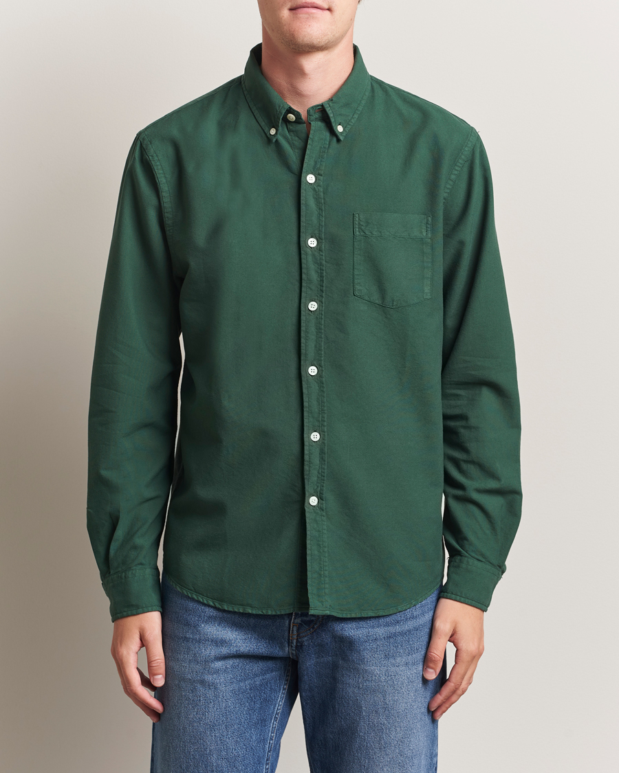 Men | Shirts | Colorful Standard | Classic Organic Oxford Button Down Shirt Emerald Green