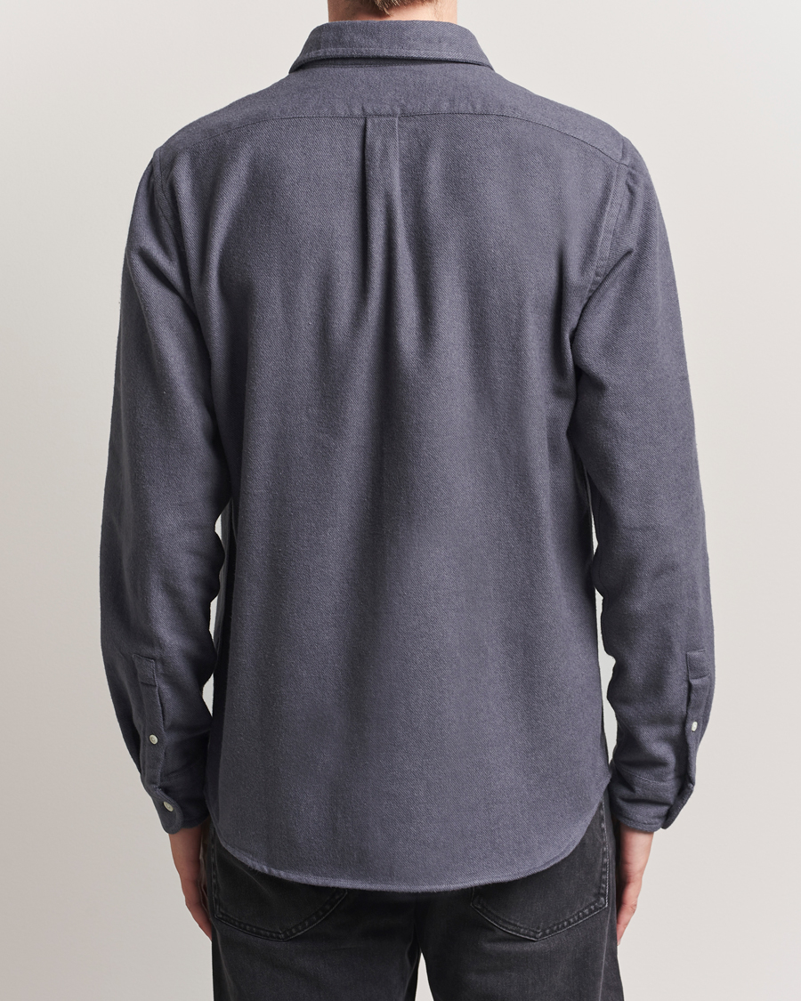 Men | Shirts | Colorful Standard | Organic Flannel Shirt Lava Grey