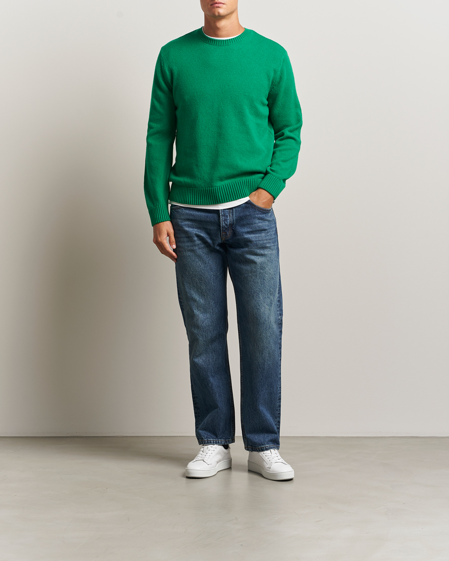 Men | Sweaters & Knitwear | Colorful Standard | Classic Merino Wool Crew Neck Kelly Green